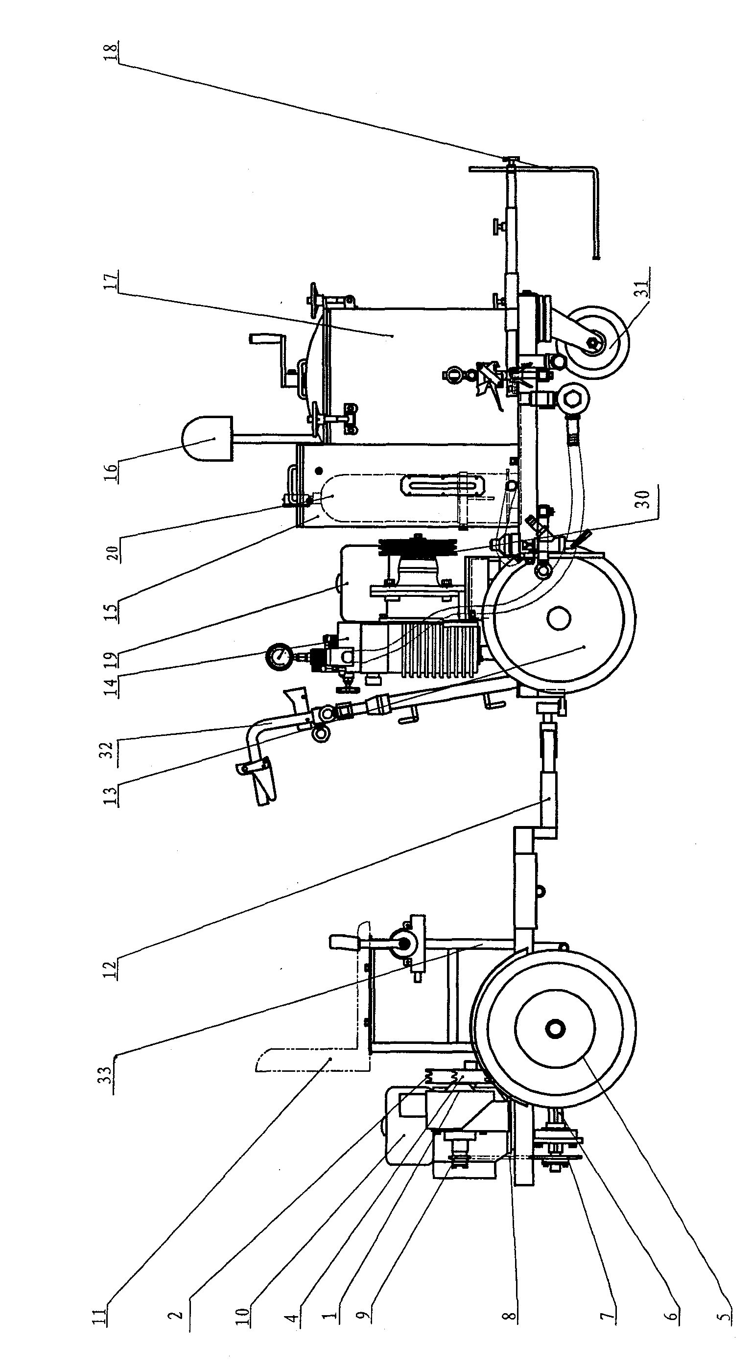 Water-based and normal temperature road marking machine