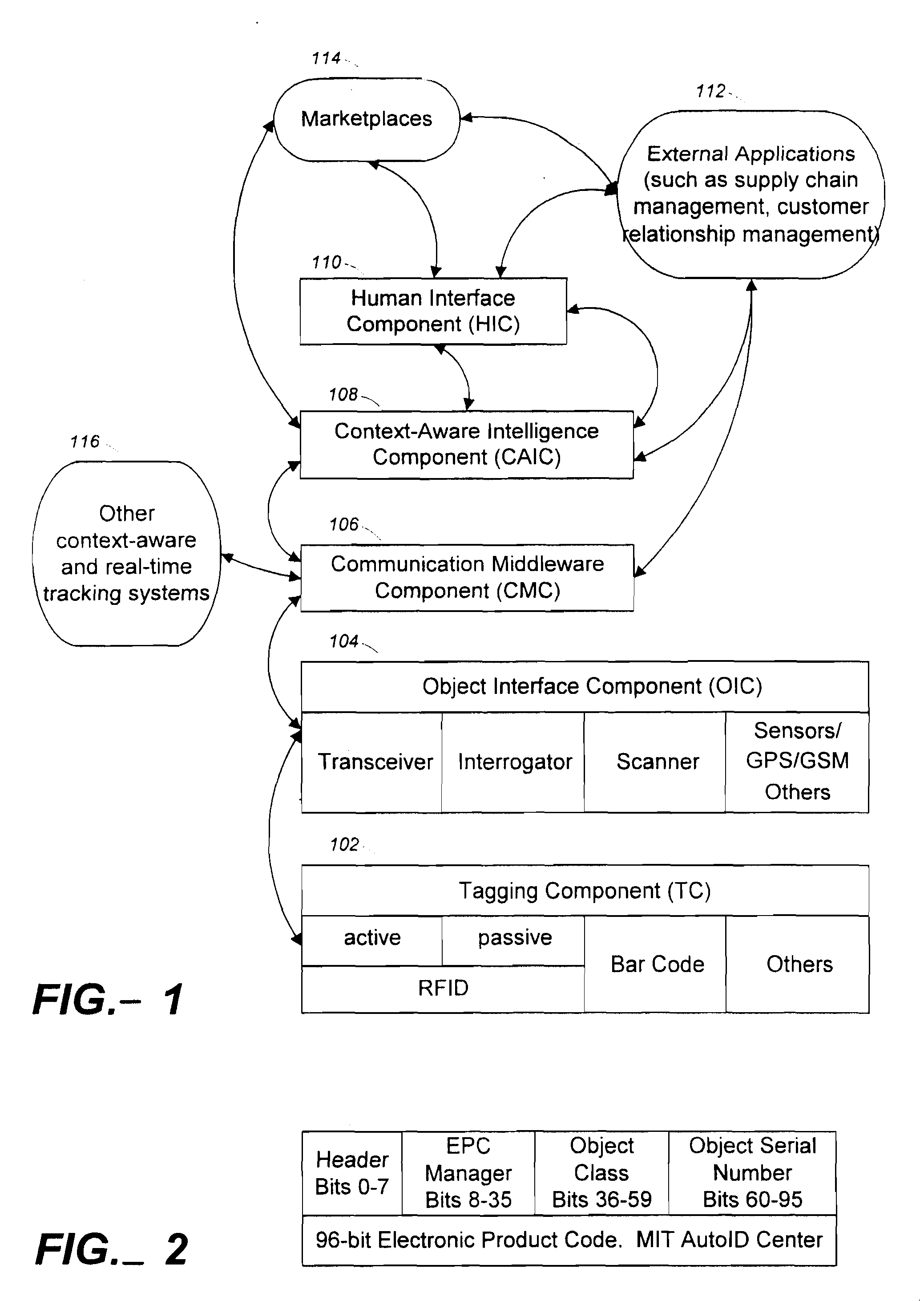 Context-Aware and Real-Time Item Tracking System Architecture and Scenarios