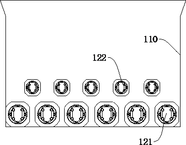 A kind of unloading device and distributing machine