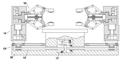 Forging machine tool feeding and discharging industrial robot