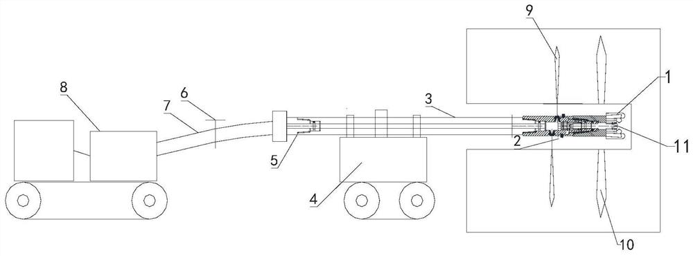 Adjustable ultra-high pressure water jet cutting device and using method