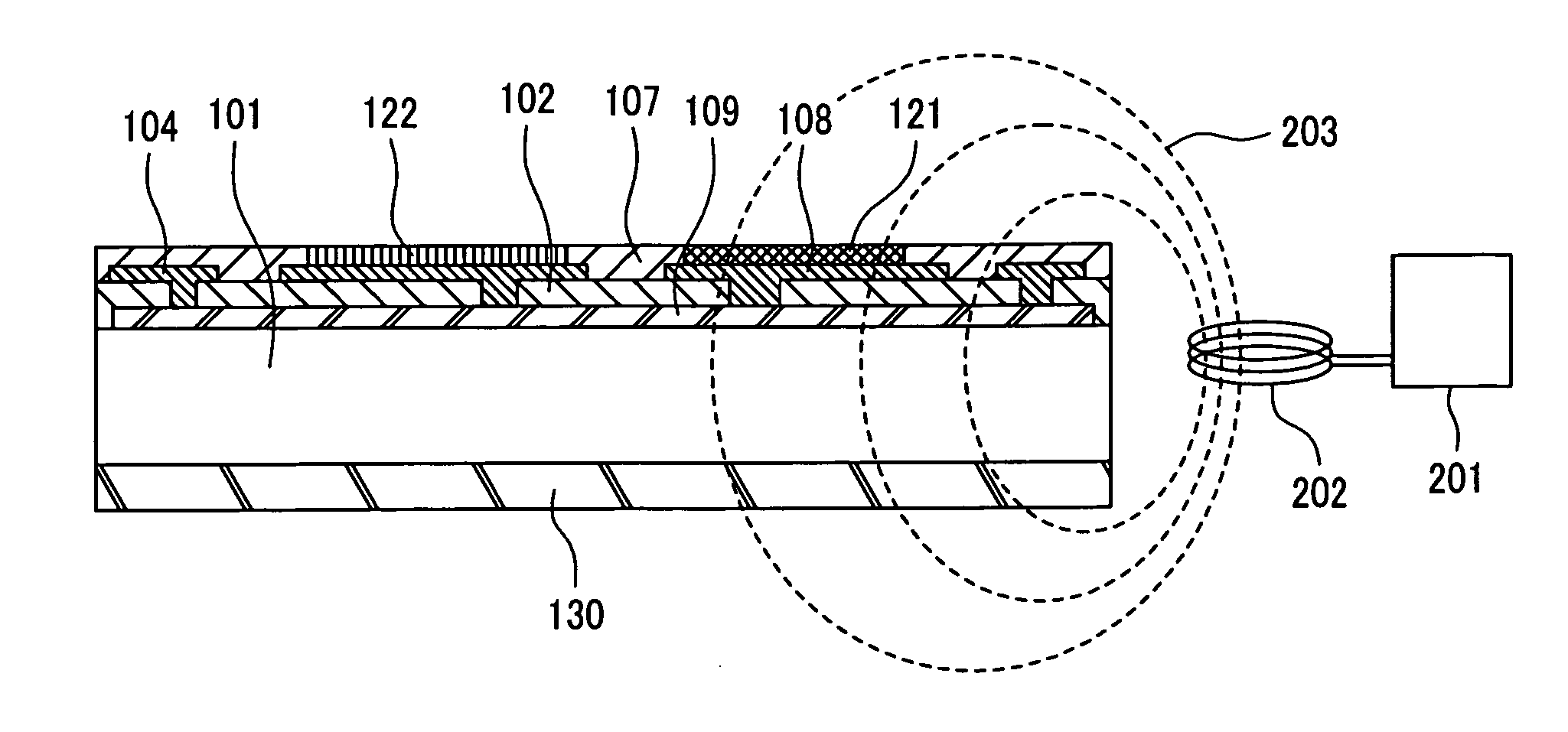 Semiconductor chip with coil antenna and communication system