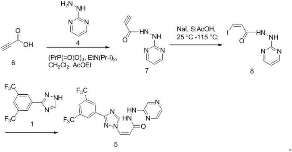 Novel synthesis method of Selinexor active pharmaceutical ingredient