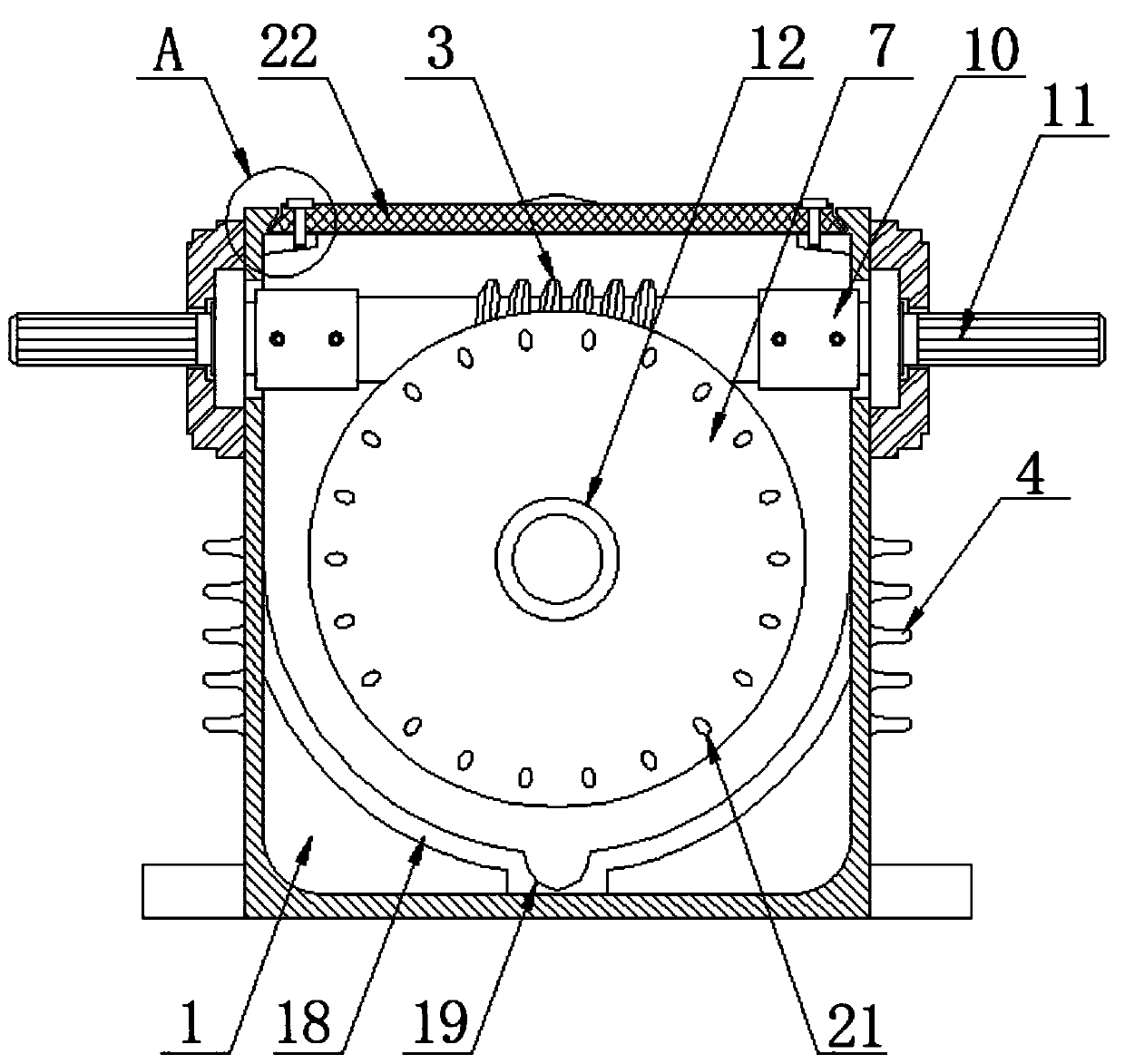 High-adaptability worm-gear speed reducer with needle gear shell structure and casting method