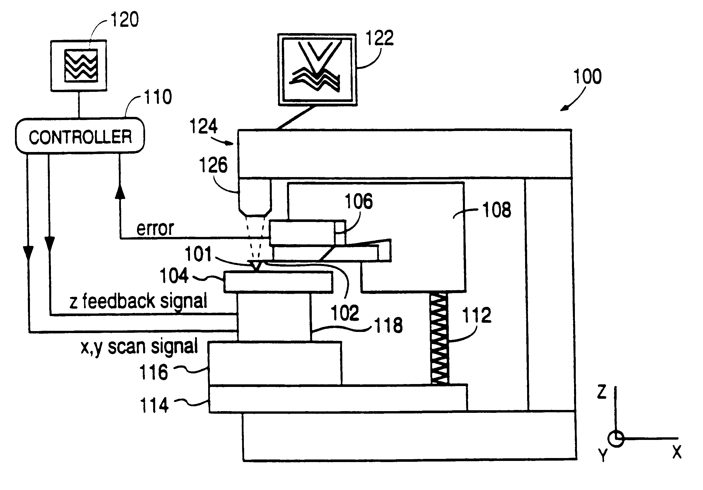 Scanning probe microscope with scan correction