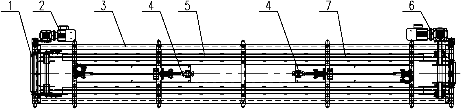 Power-free double-chain seat transport line