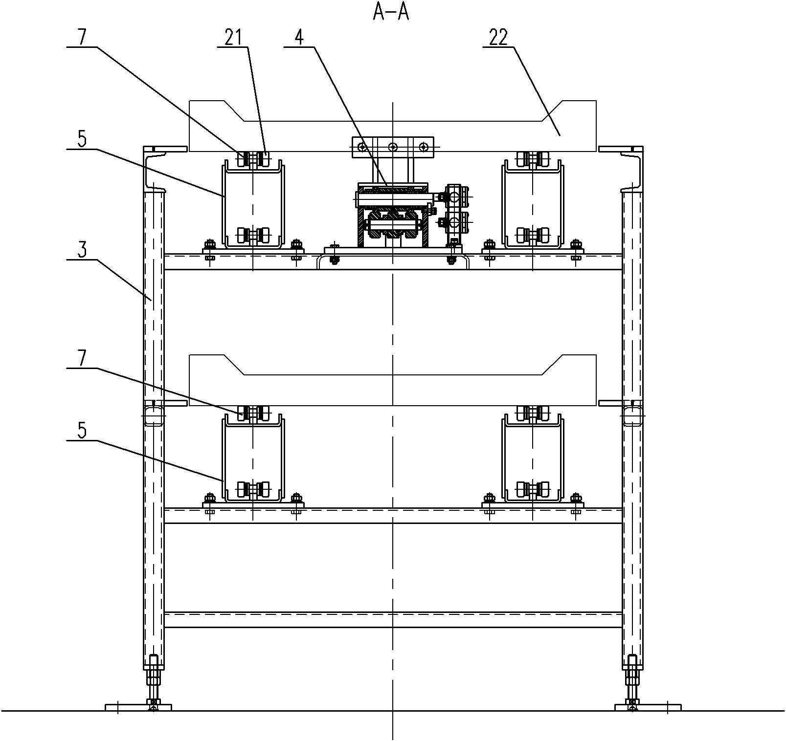 Power-free double-chain seat transport line