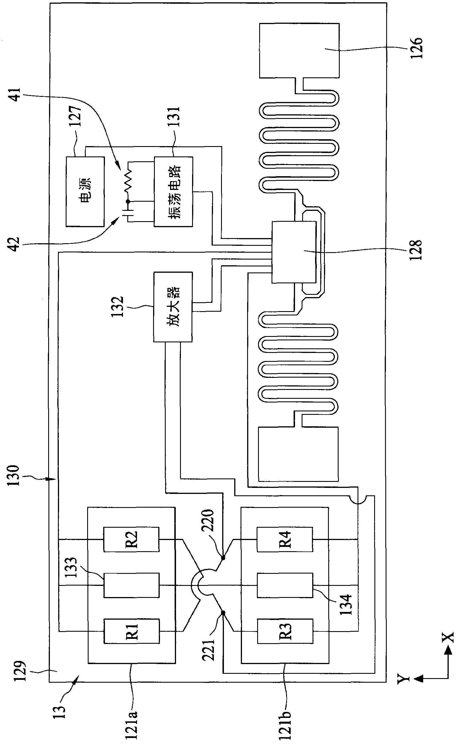 Wireless thermal bubble type accelerometer and preparation method thereof