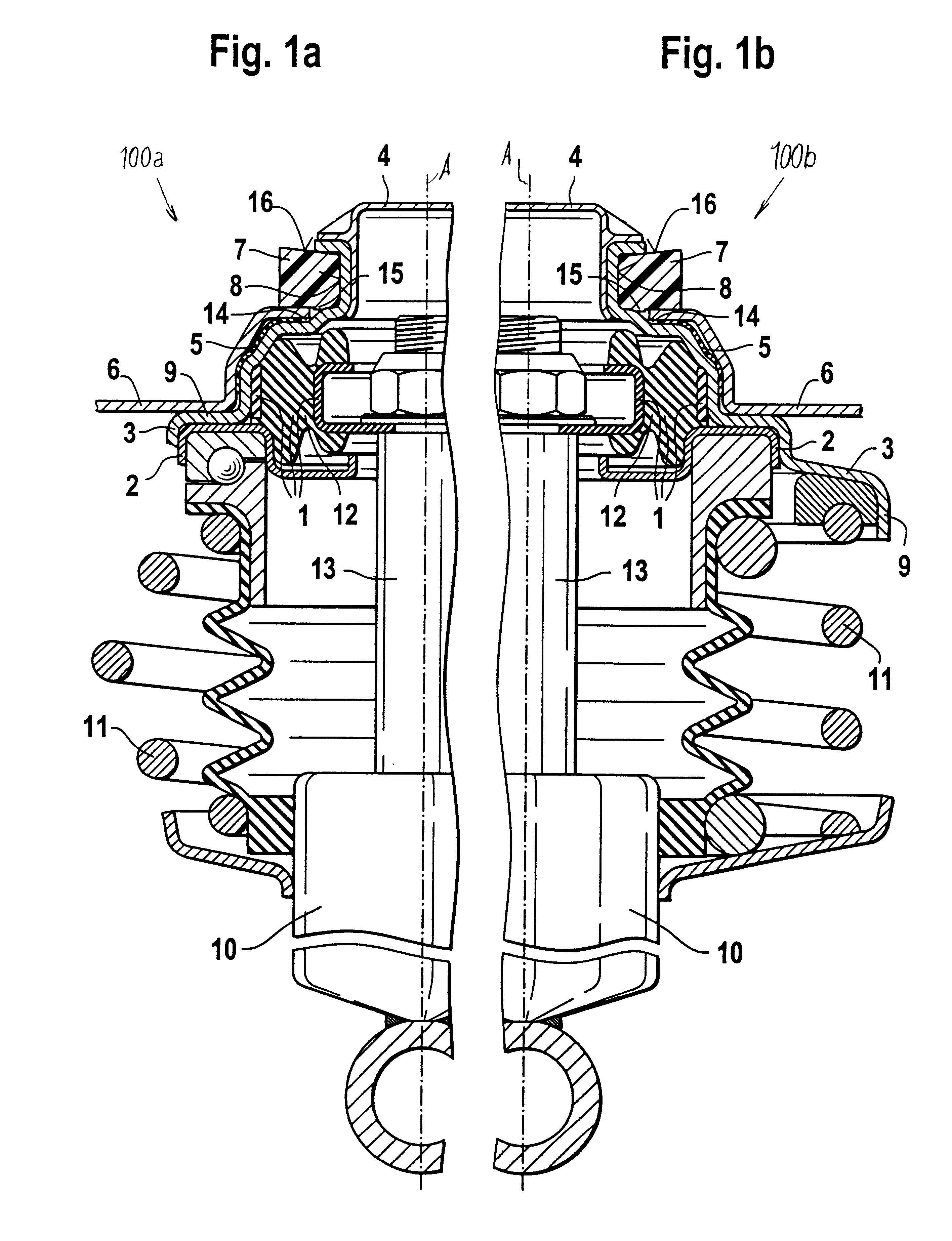 Spring-strut supporting bearing