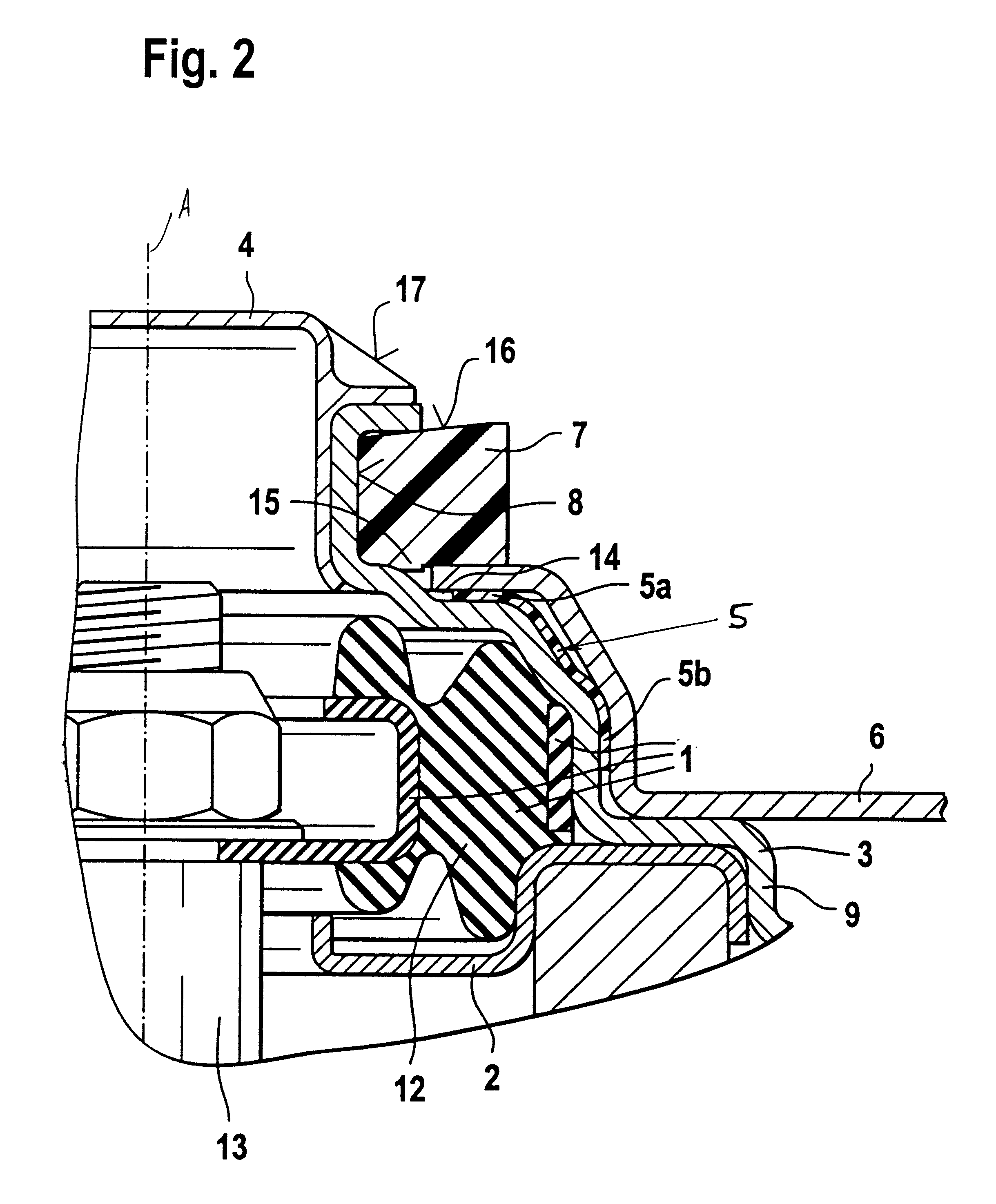 Spring-strut supporting bearing