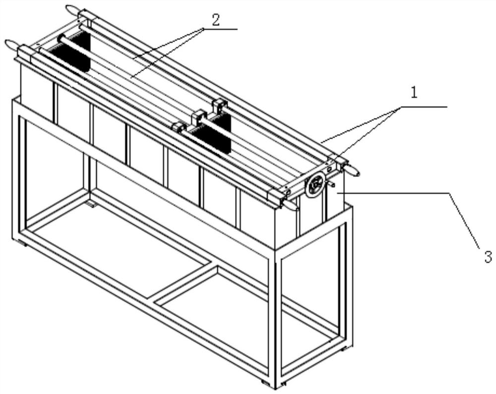 A honeycomb core stretching-impregnation-curing integrated device and its use method