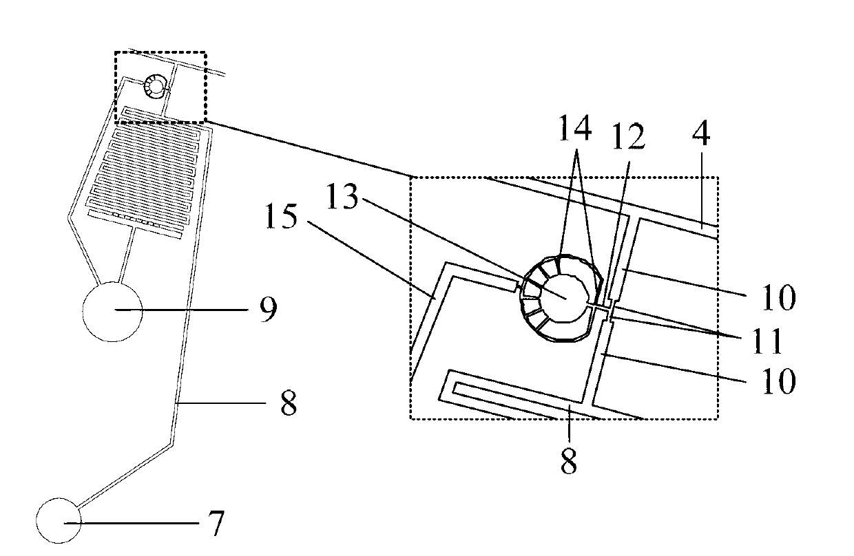 Micro-fluidic chip for high-flux automatically rationing and mixing and use method and application of chip