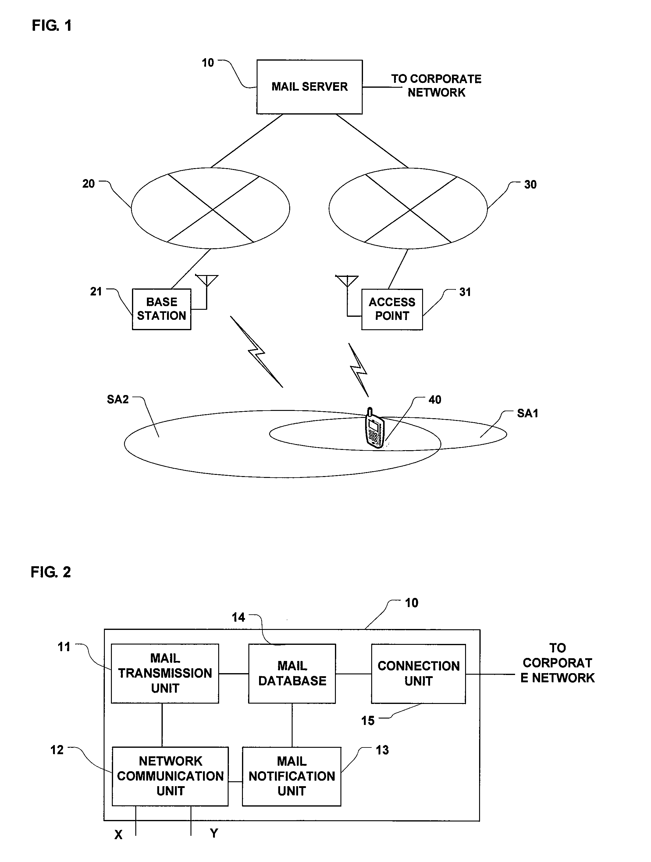 Method for pushing email in heterogeneous networks, mobile terminal and server