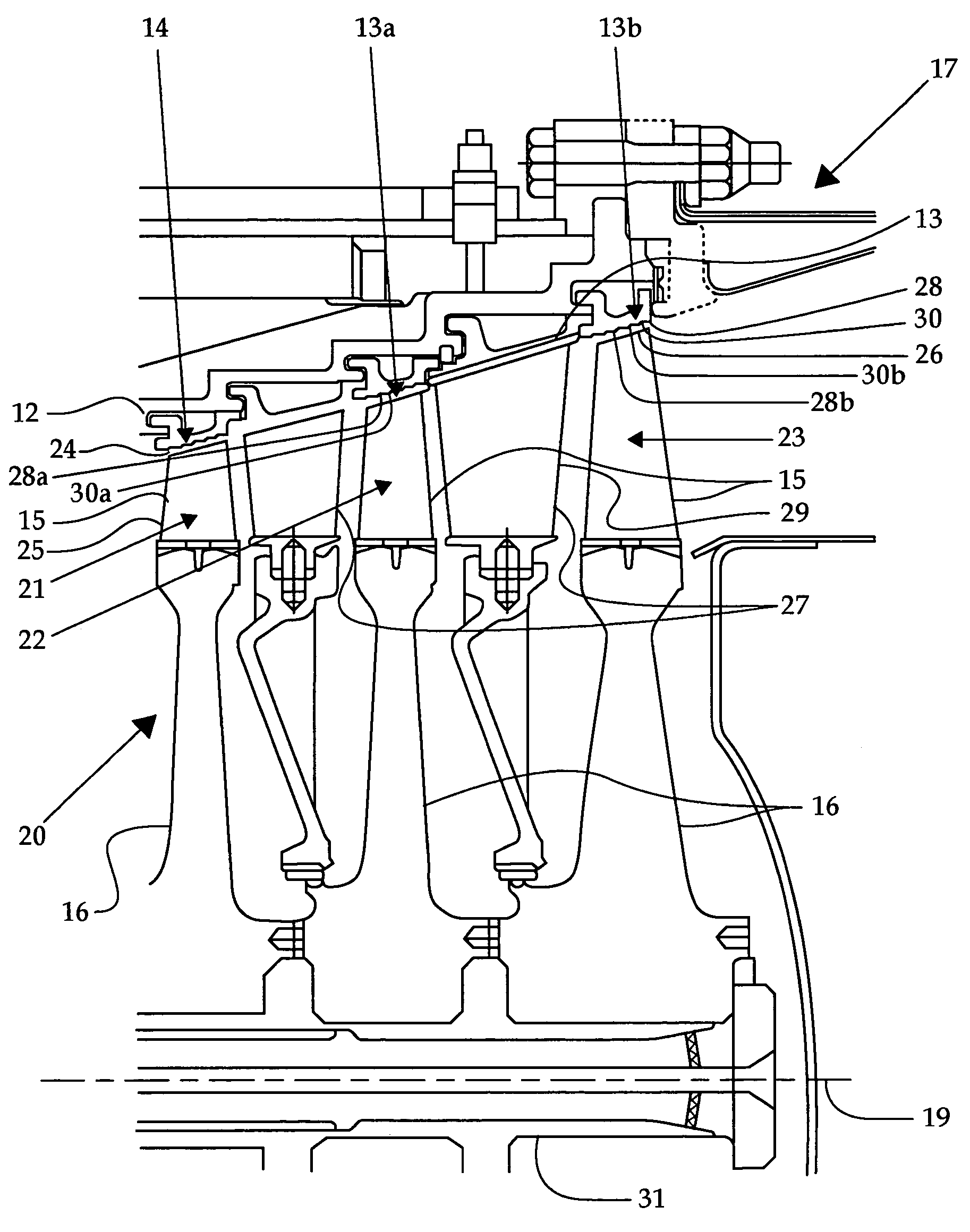 Low-mid turbine temperature abradable coating