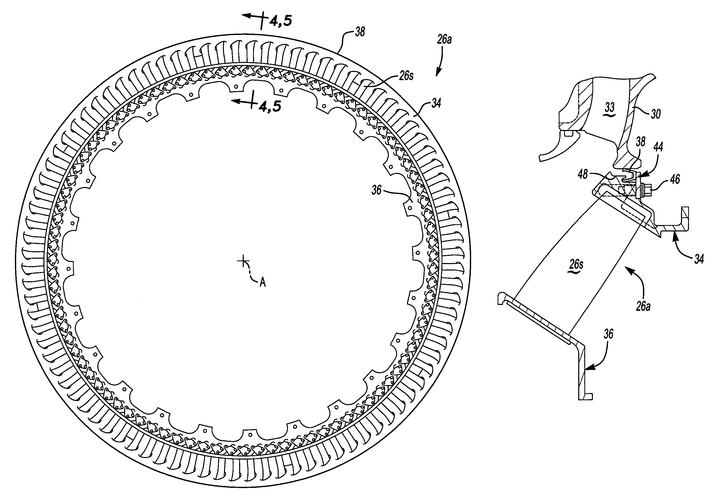 Stator vane assembly for a gas turbine engine