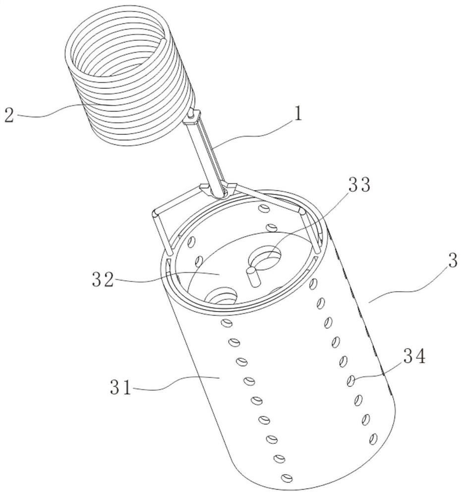 Sampling device suitable for water quality detection of flowing water area