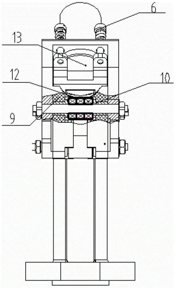 A guiding rope tension measuring device