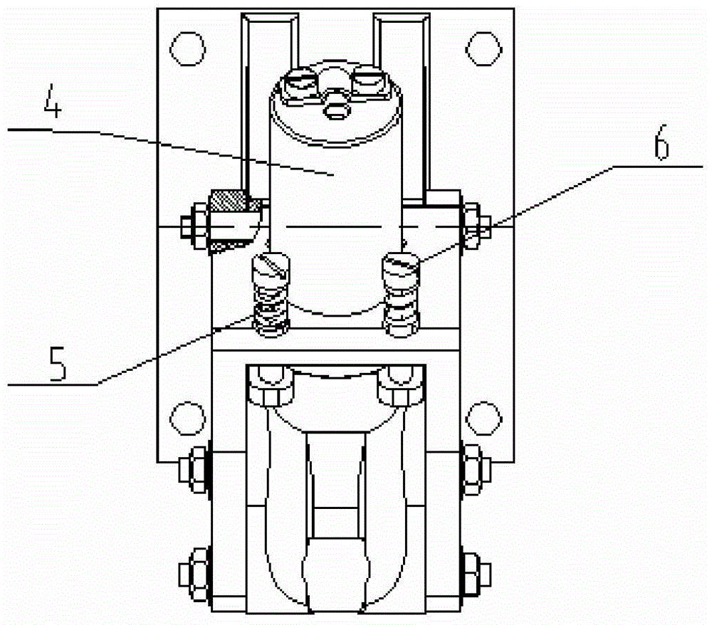 A guiding rope tension measuring device