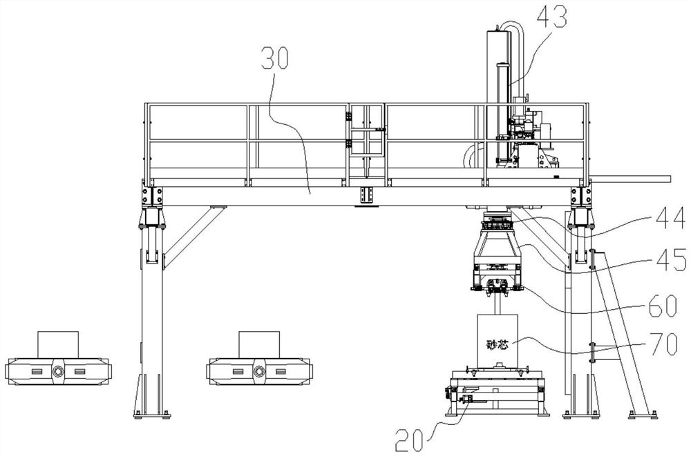 Automatic core setting robot and automatic core setting method