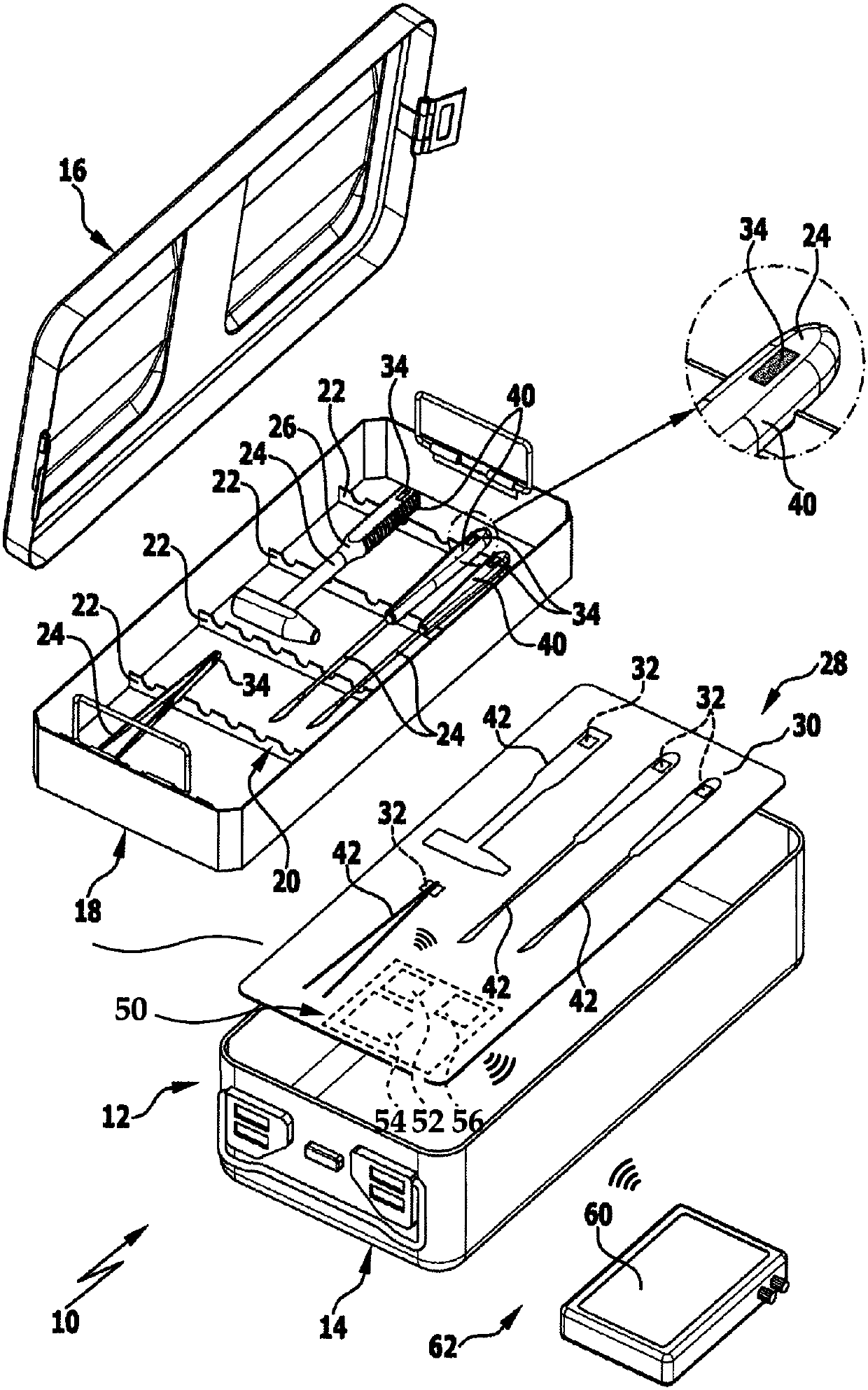 Surgical container contents detection system