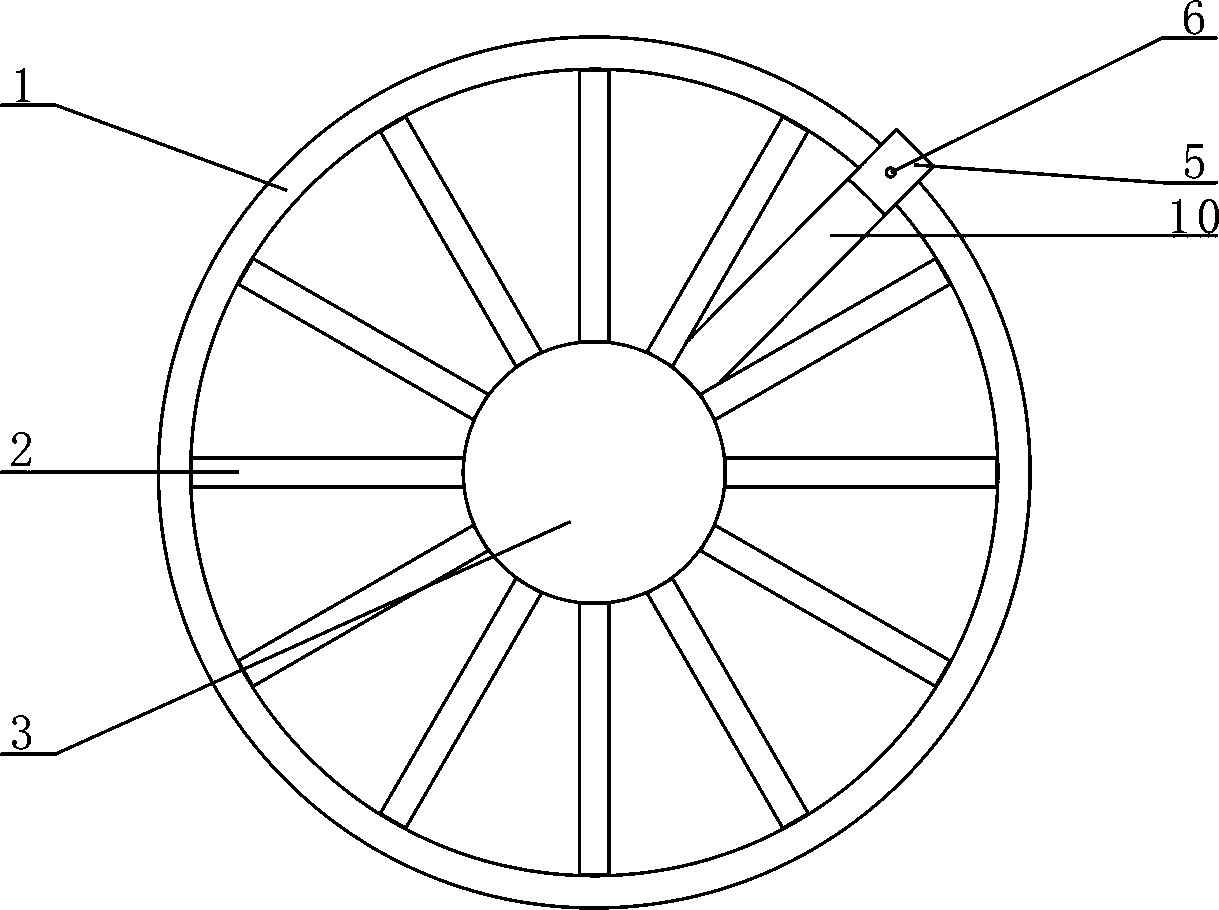 Row spacing control device for pyrus pyrifolia