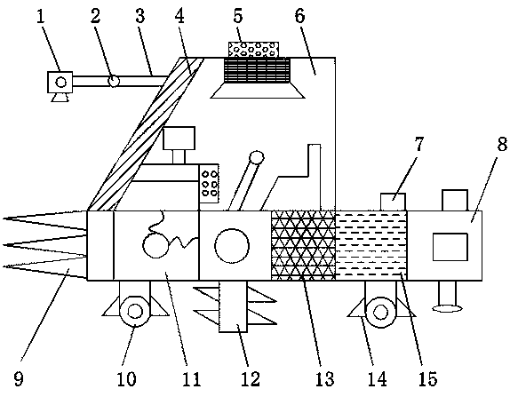 A corn stalk returning machine