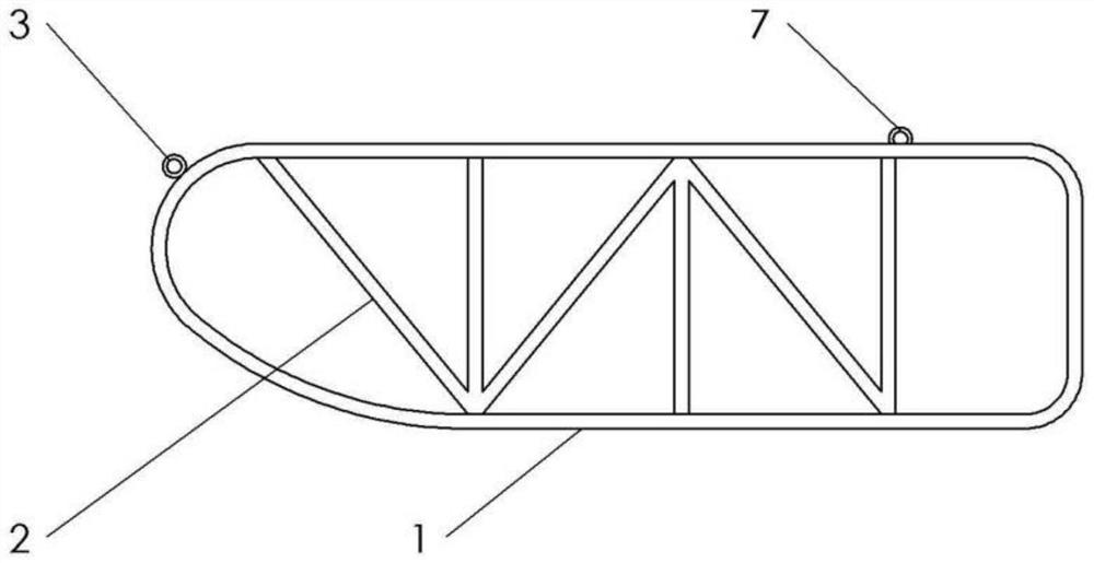 Frame structure of collecting net for bottom-layer organisms in seamounts area