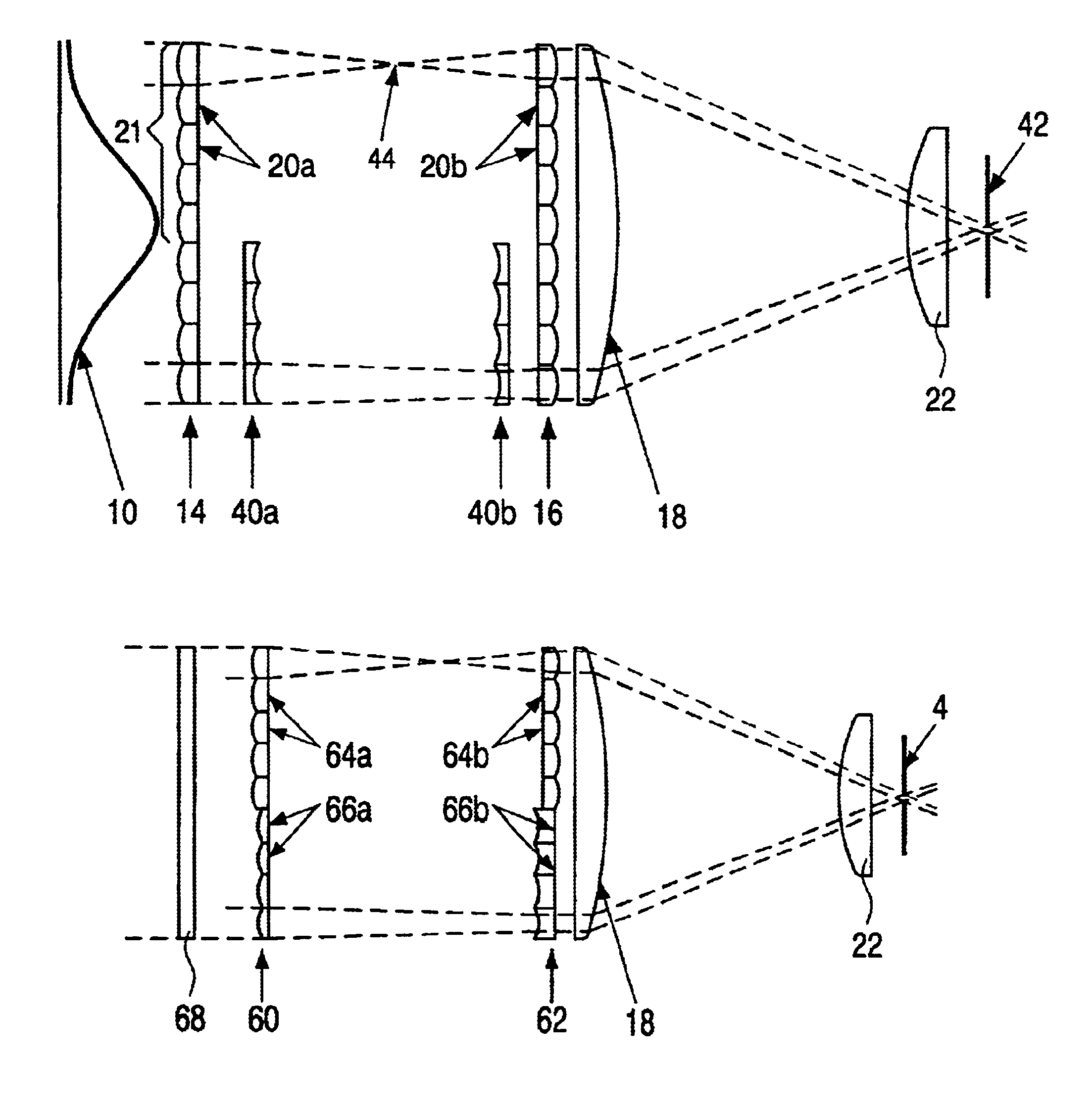 Laser system with mixed polarity beamlets