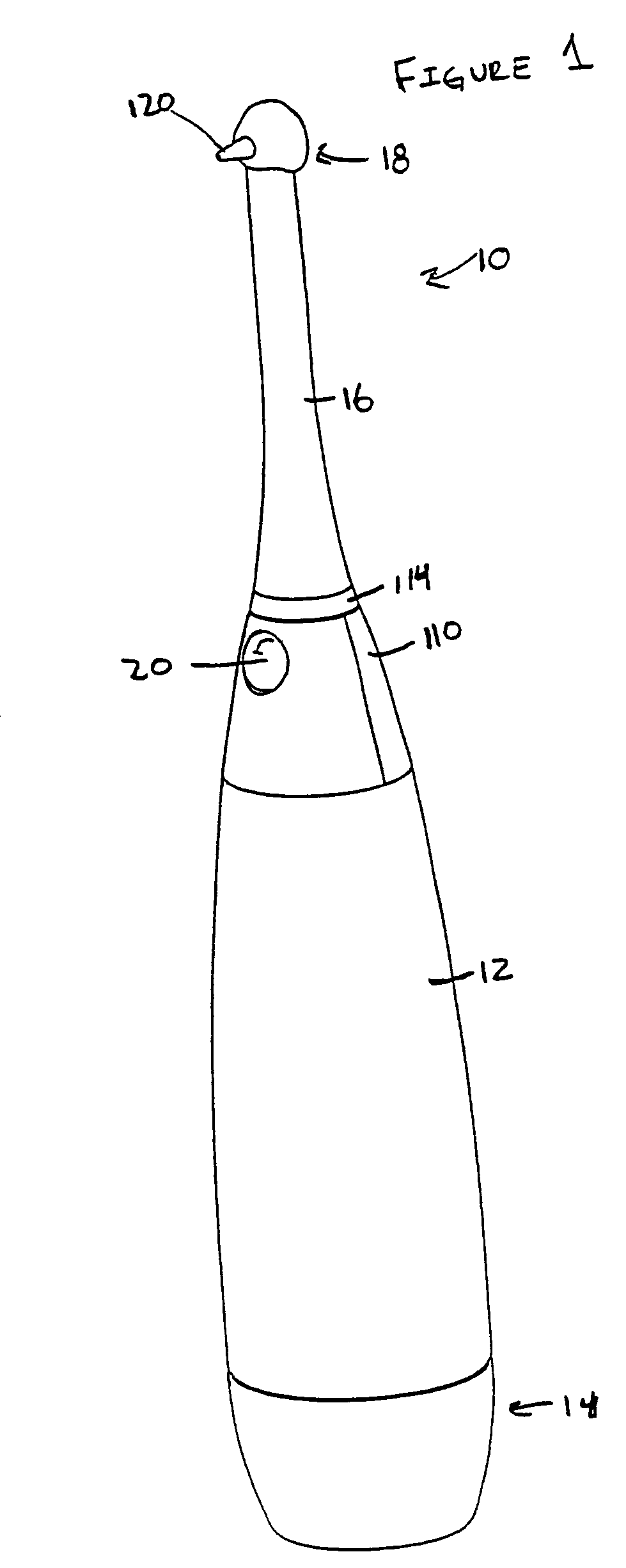 Self-contained oral cleaning device