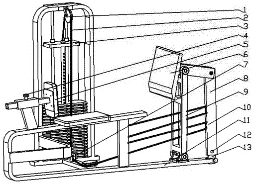 Fitness equipment for exercising leg and abdominal muscle and use instruction of fitness equipment