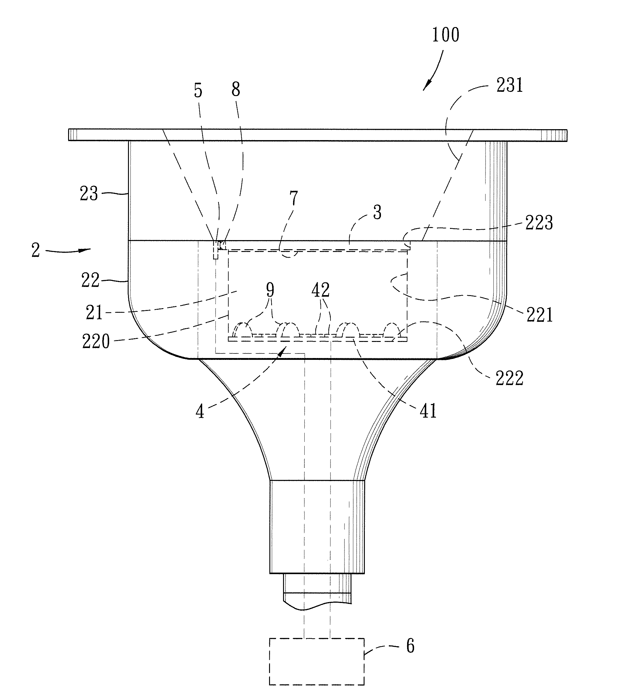 Lamp having light sensor