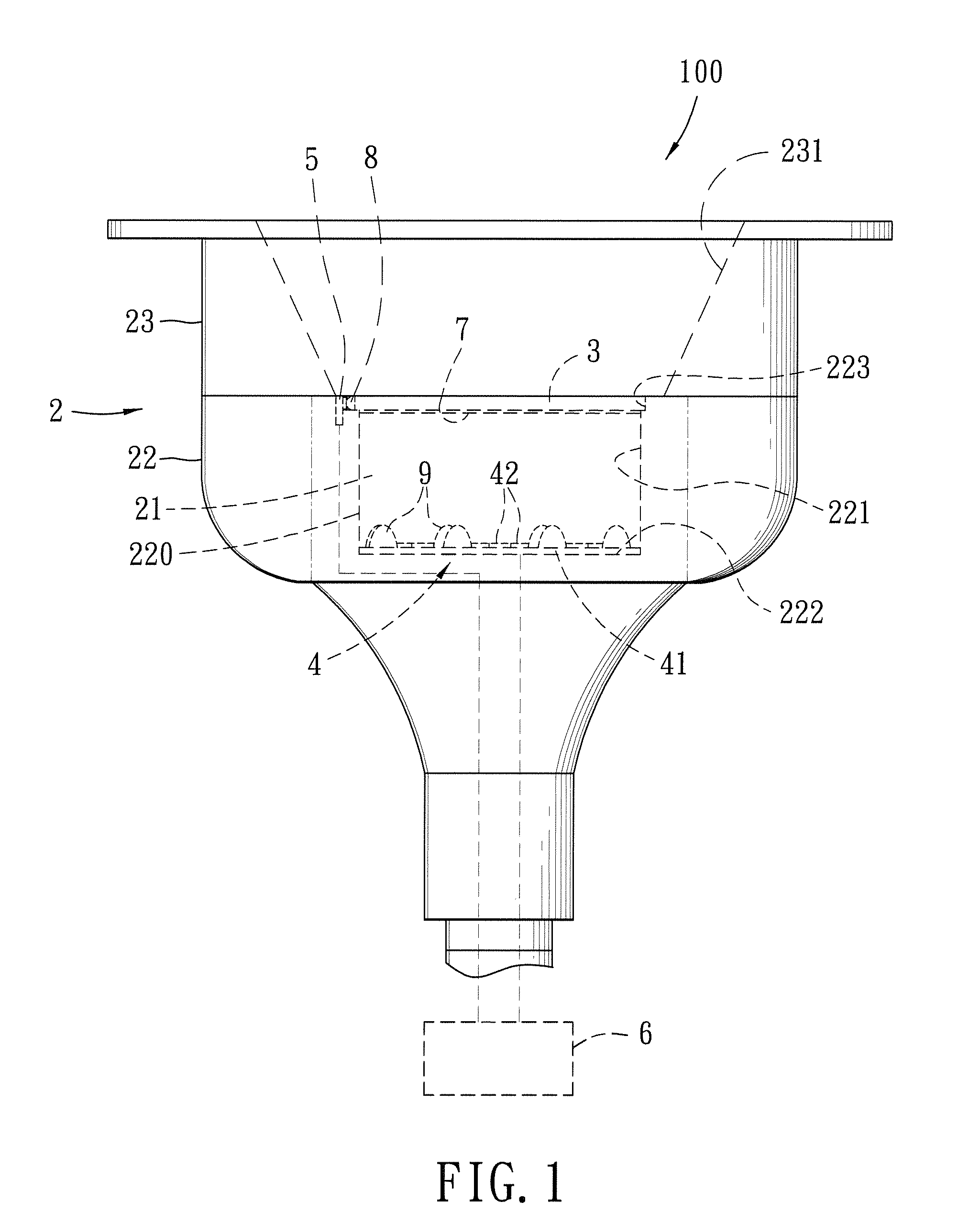 Lamp having light sensor