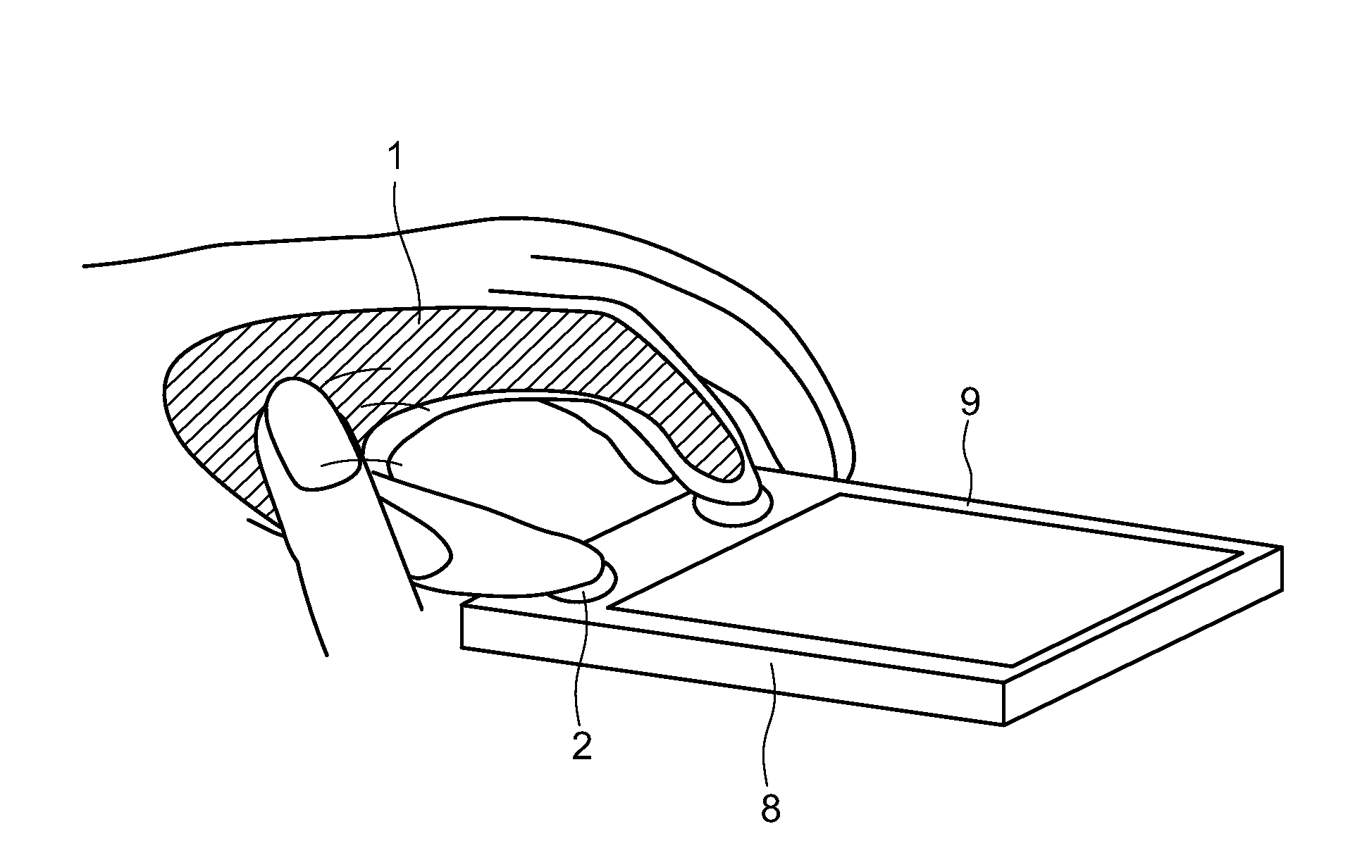 Input device, terminal equipped with the same, and inputting method