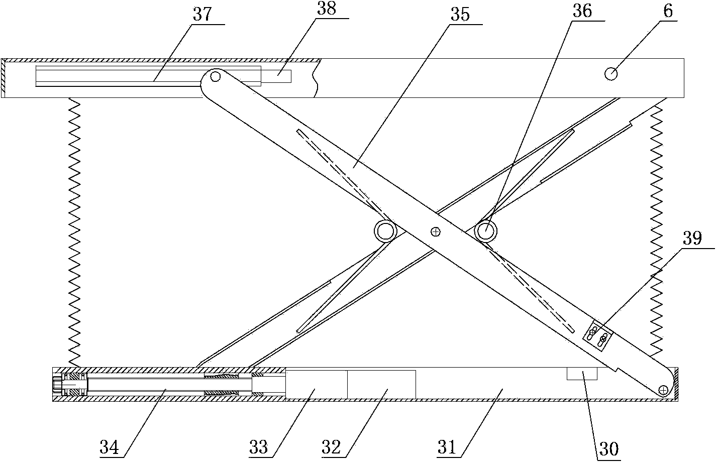 Lifting table top