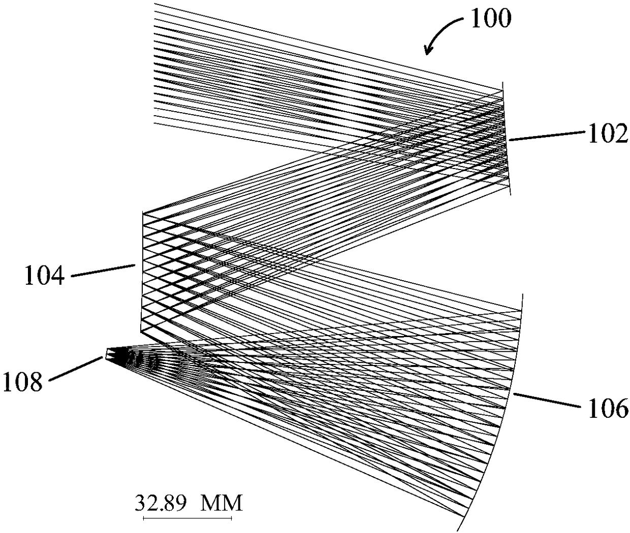 Free-form surface off-axis three-reflector image-space telecentric optical system