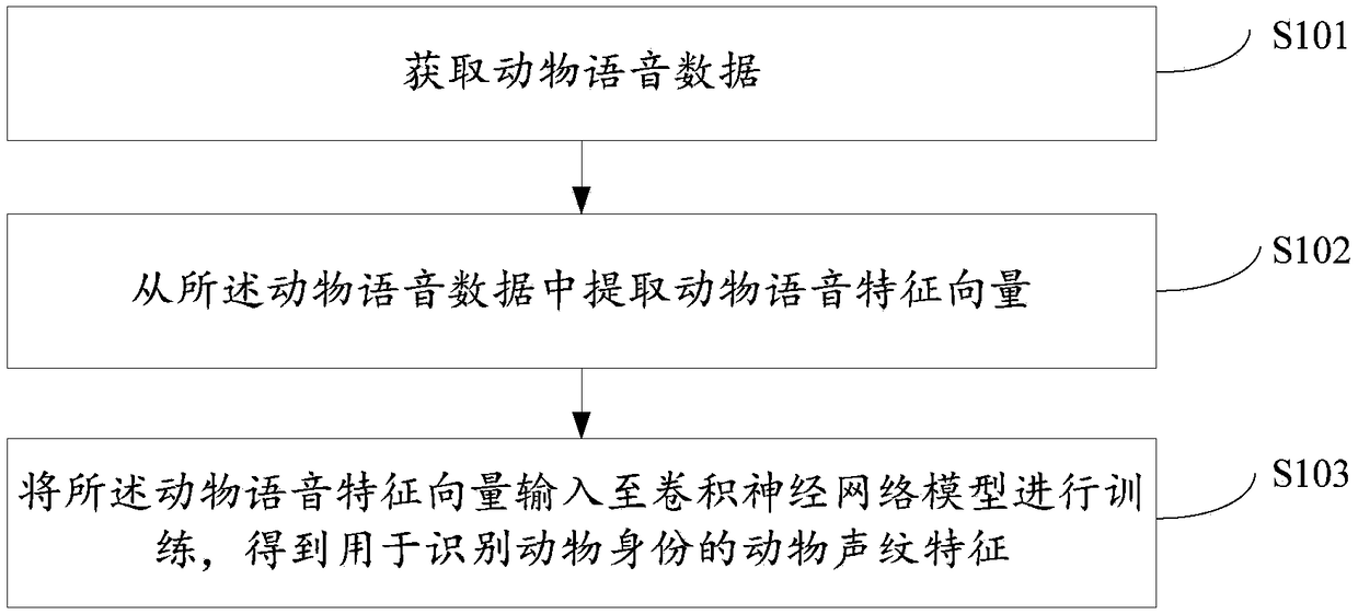 Animal voiceprint feature extraction method, device and electronic device