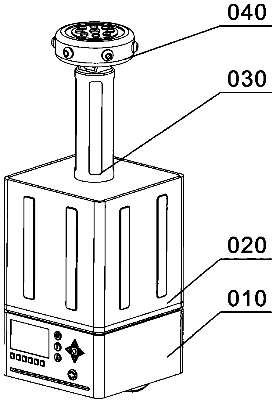 Robot with mobile disinfection function