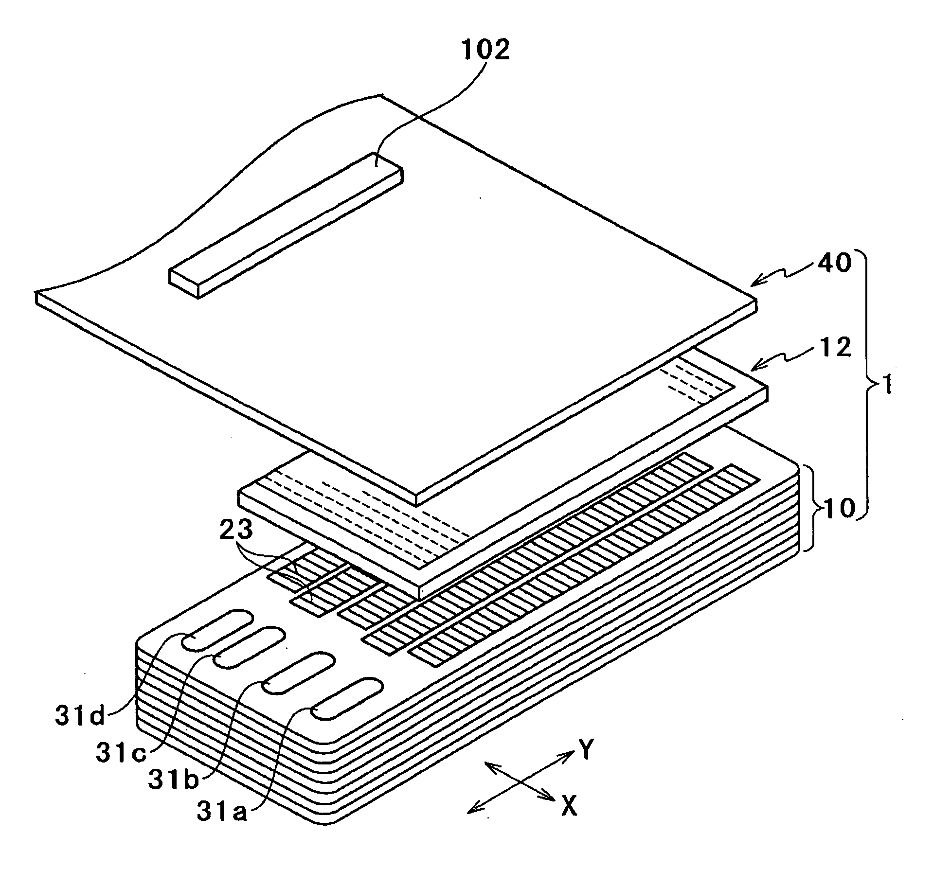 Board assembly, ink-jet and manufacturing method therefor