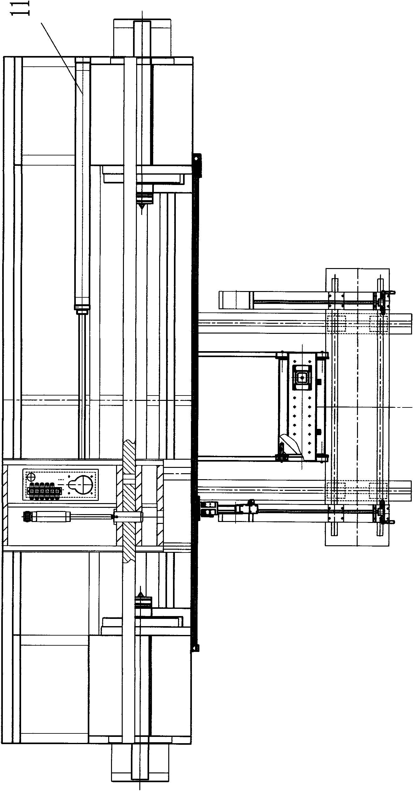 Double-head cylinder wheel pair press fit machine with following trolley