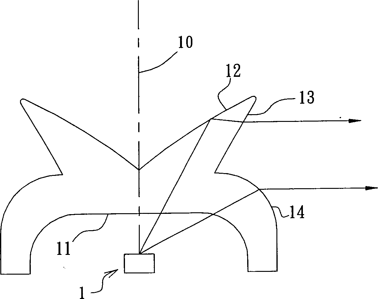 Side lighting type lens assembly