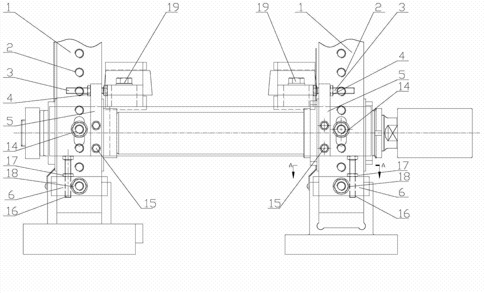 Edge-on roll rack of guide pillar type pipe welder