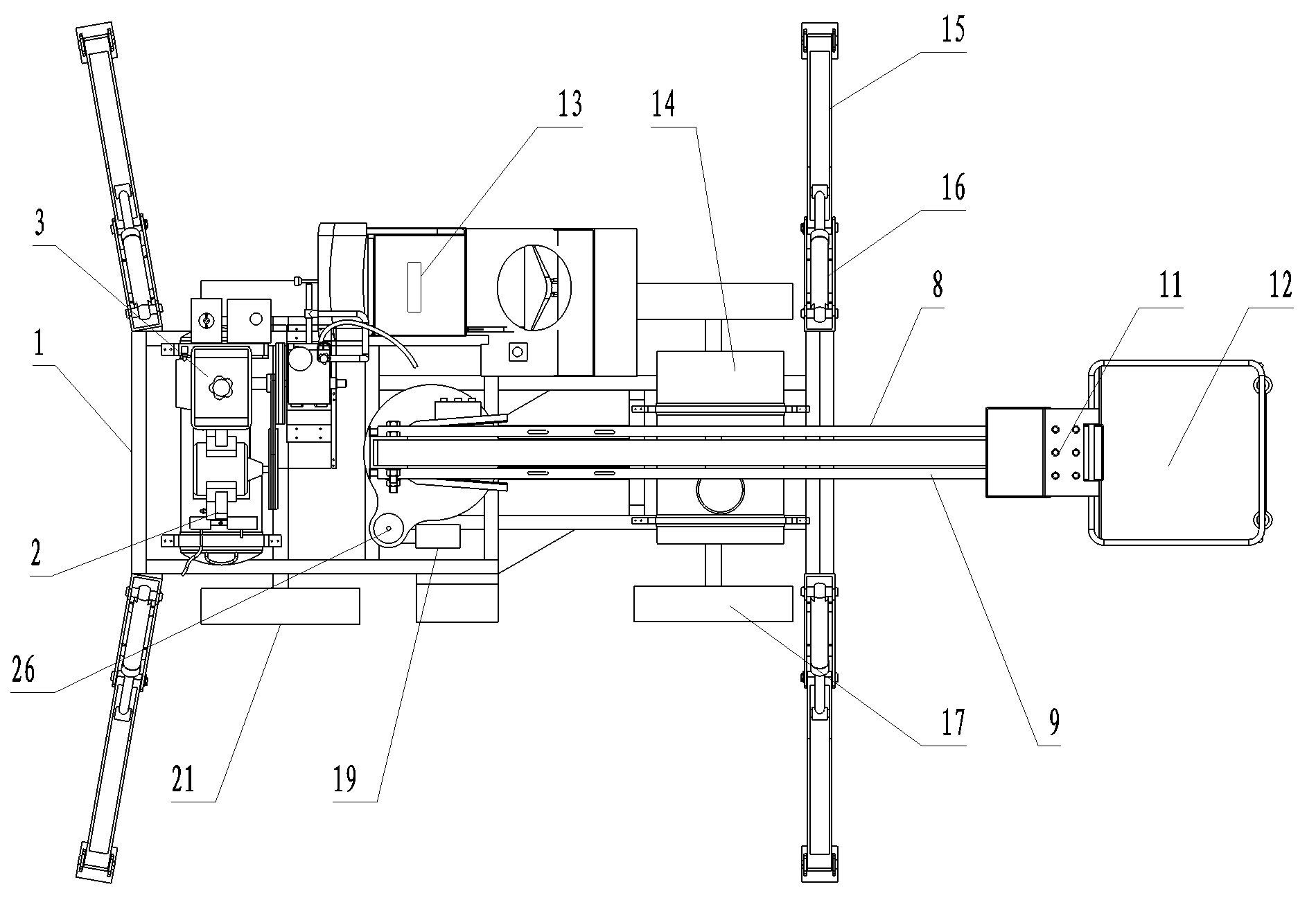 Multifunctional working machine for orchard