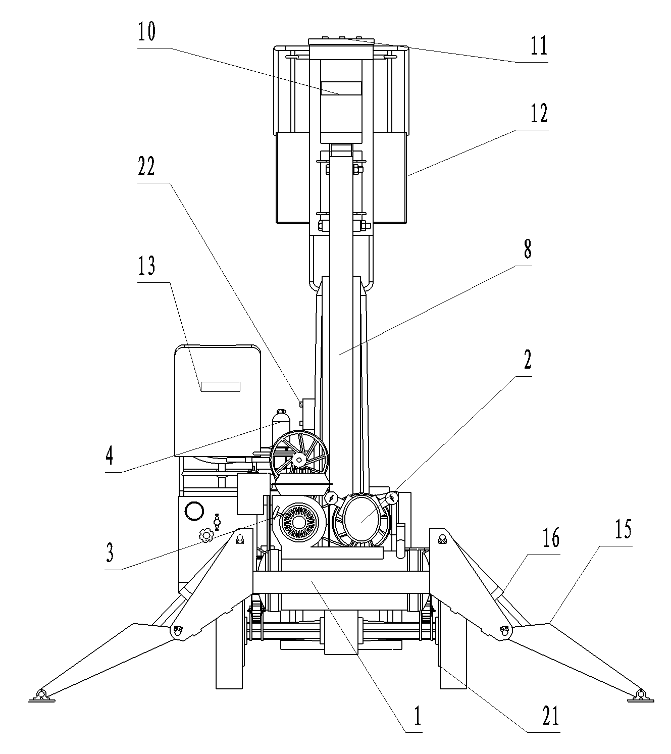 Multifunctional working machine for orchard