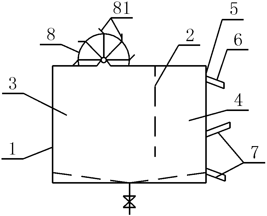 Drop type waterwheel oxygenation biological contact oxidation pond