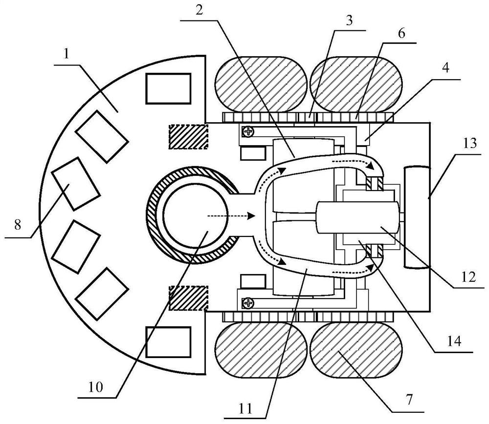 Trolley with air injection auxiliary power mechanism and control method thereof