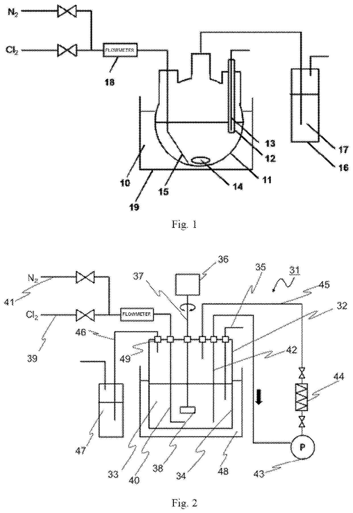 Quaternary alkyl ammonium hypochlorite solution, method of producing the same, and method for processing semiconductor wafers