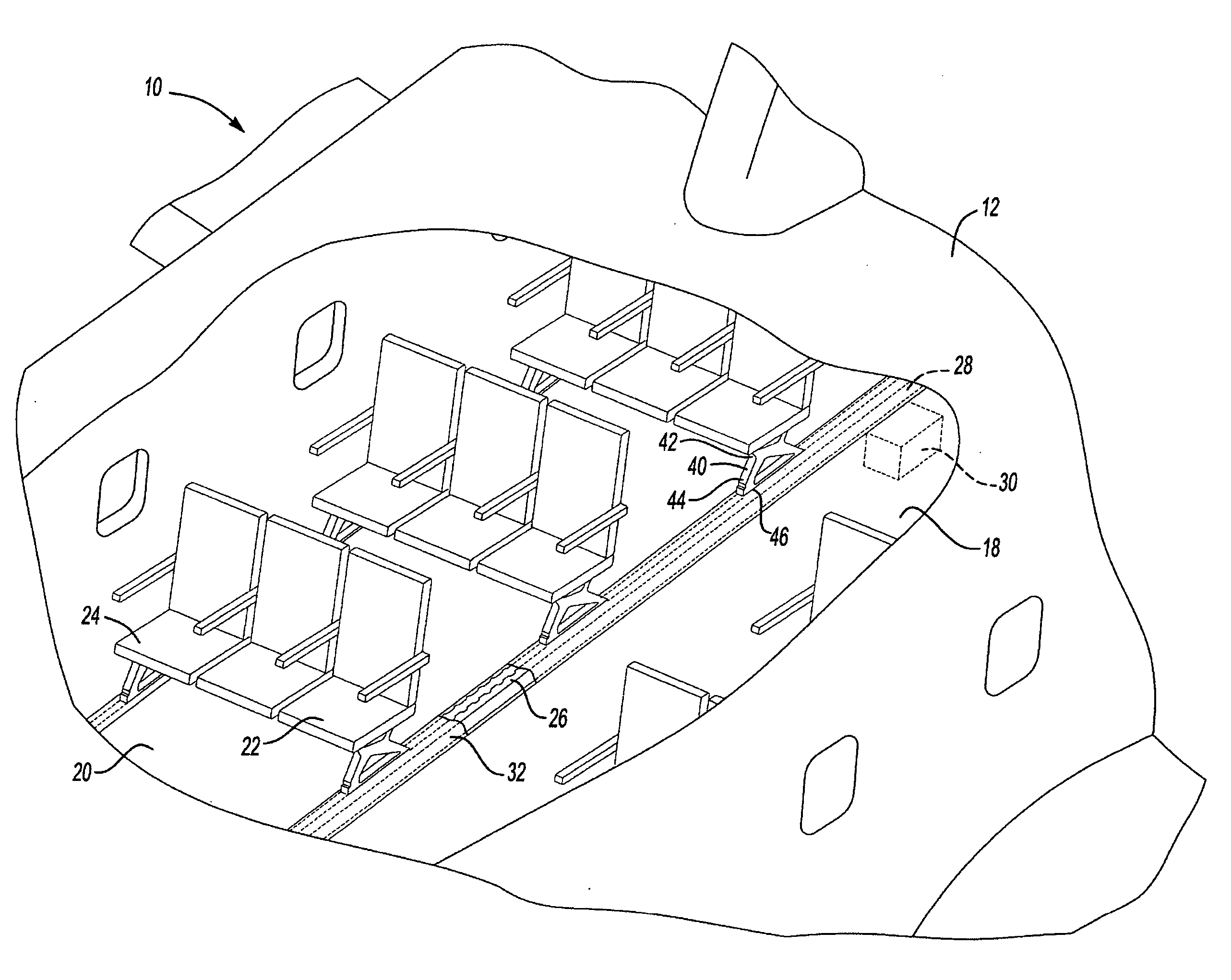 Seat interface for powered seat track cover