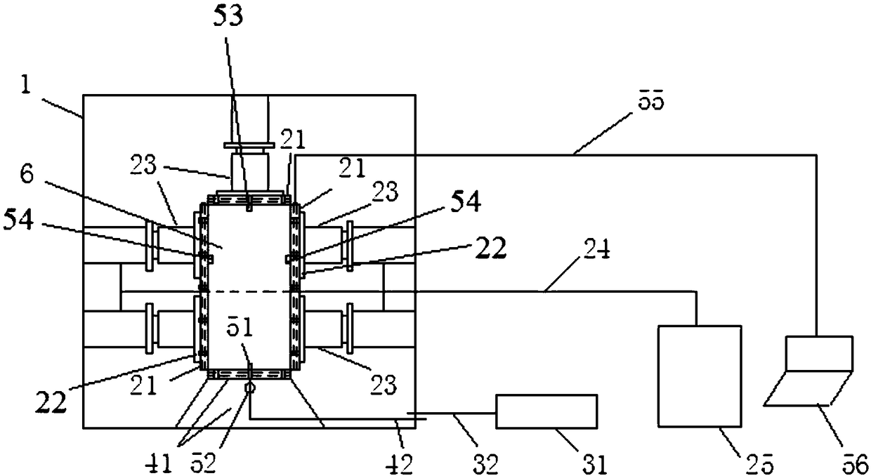 On-site triaxial test system and method for hydraulic coupling of complex fractured rock mass