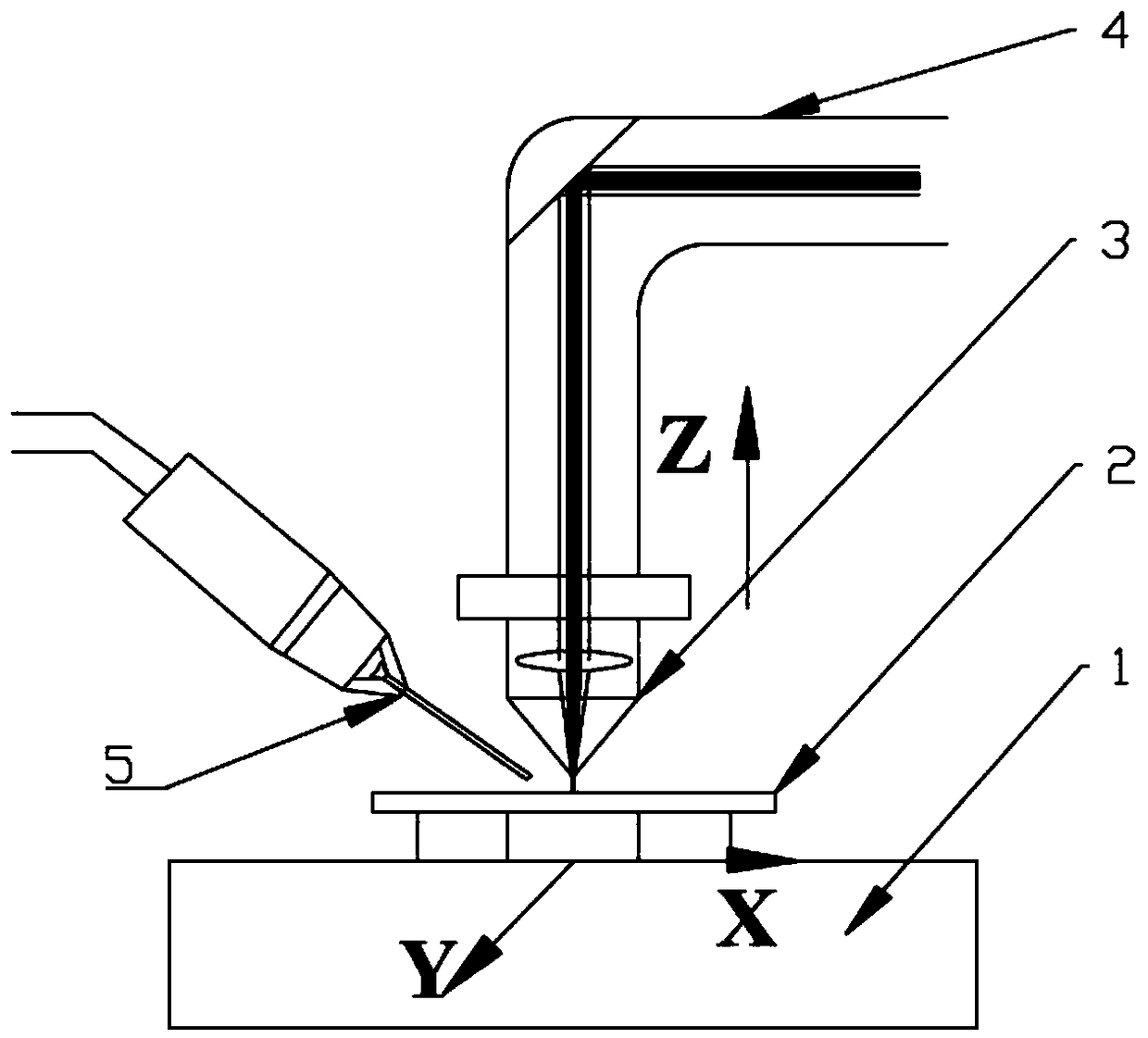 Laser-induced arc cladding high-boron wear resistant alloy processing method