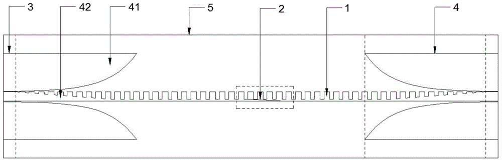 Inclined seam separating type multi-band band elimination filter for artificial surface plasmons